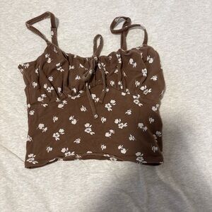 Hollister Brown Floral Camisole